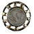 Rockmount Unisex Wagon Wheel Buffalo Nickel Gold Leather Bolo Tie