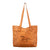 American West Womens Hitchin Post Large Natural Tan Leather Shoulder Tote Bag