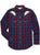 Ely and Walker Womens White Rose Embroidery Navy Poly/Cotton L/S Shirt