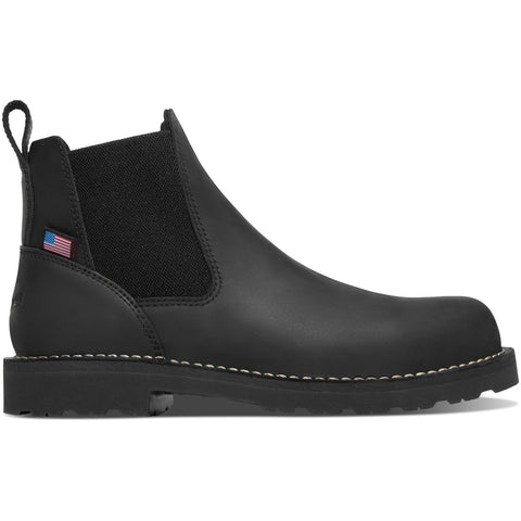 Danner Mens Bull Run Chelsea Black Leather Work Boots 11 EE