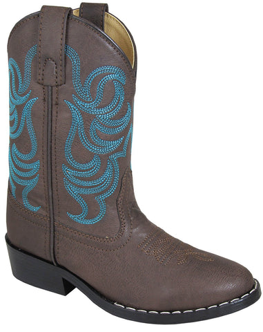 Smoky Mountain Boots Youth Unisex Monterey Brown Faux Leather Blue 7 D
