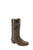 Old West Womens Square Toe Cactus Brown Leather Cowboy Boots