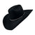 Rockmount Unisex Cattleman Horse Hair Band Black 100% Wool Cowboy Hat