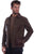 Scully Mens Vintaged Yoke Brown Leather Leather Jacket