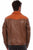 Scully Mens Western Contrast Saddle Tan Leather Leather Jacket