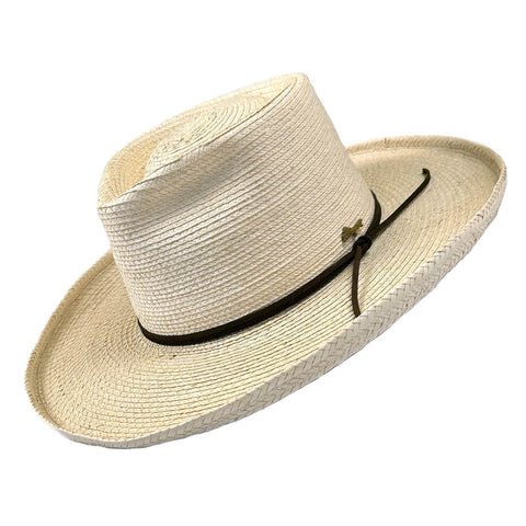 Rockmount Mens 4in Crown Western Natural Palm Cowboy Hat