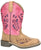 Smoky Mountain Youth Girls Trixie Brown/Pink Leather Cowboy Boots