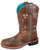 Smoky Mountain Youth Girls Floralie Brown Leather Cowboy Boots