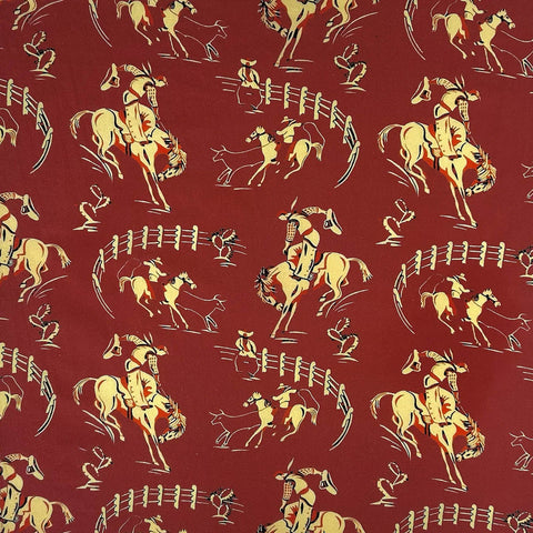 Rockmount Unisex Vintage Rockmount Bronc Red 100% Cotton Bandana