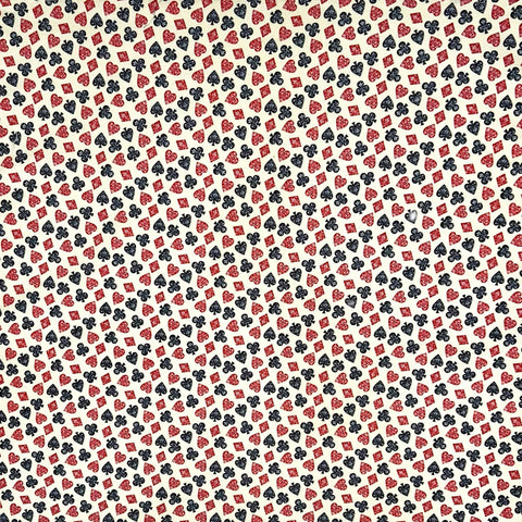Rockmount Unisex Playing Card Print Red/Black 100% Cotton Bandana