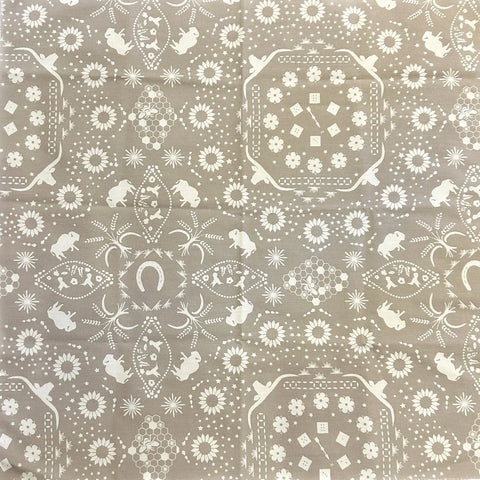 Rockmount Unisex Bison Print Brown 100% Cotton Bandana