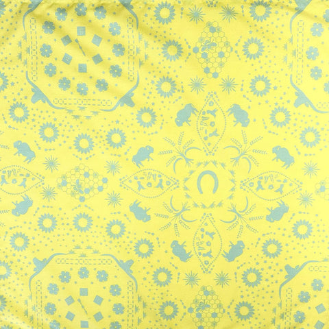 Rockmount Unisex Bison Print Western Yellow 100% Cotton Bandana