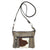 American West Womens Cowtown Pony/Charcoal Leather Crossbody Bag