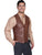Scully Mens Classic Western Chocolate Leather Leather Vest