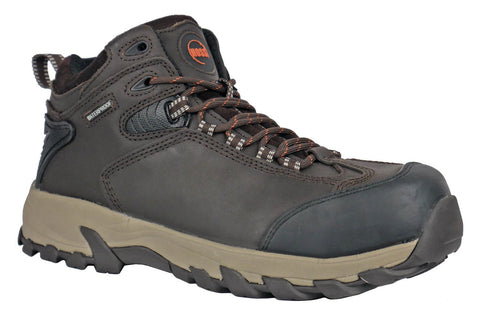 Hoss Boots Mens Frontier Composite Toe WP PR Brown Leather Work Shoes
