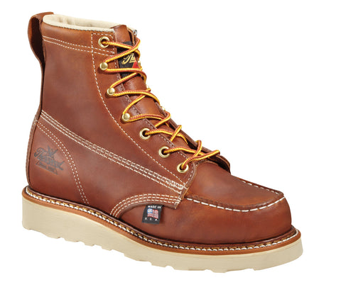 Thorogood Womens Moc Toe Brown Leather Work Boots EH Wedge Sole