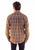 Scully Mens Corduroy Plaid Blue/Brown 100% Cotton L/S Shirt