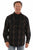 Scully Mens Faux Suede Elbow Patches Black/Brown Wool Blend L/S Shirt