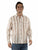 Scully Mens Western Stripe Seersucker Tan 100% Cotton L/S Shirt