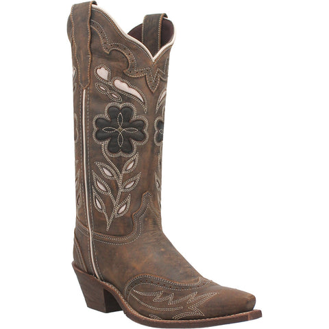 Laredo Womens Zuri Brown Leather Cowboy Boots