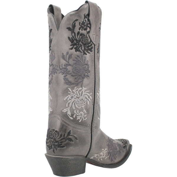 Laredo Womens Sylvan Grey Leather Cowboy Boots 9 M The Western Company