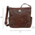 American West Womens Hill Country Inlay Eagle Dark Brown Leather Crossbody Bag