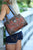 American West Womens Desert Wildflower Medium Brown Leather Handbag Bag
