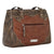 American West Womens Desert Wildflower Medium Brown Leather Handbag Bag