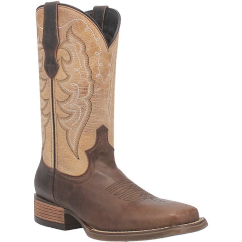 Laredo Womens Delaney Dark Brown Leather Cowboy Boots 7.5 M