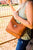 American West Womens Harvest Moon 10in CC Natural Tan Leather Handbag Bag