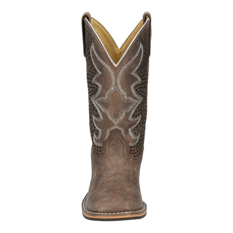 Smoky Mountain Boots Womens Willow Vintage Chocolate Leather Cowboy Boots