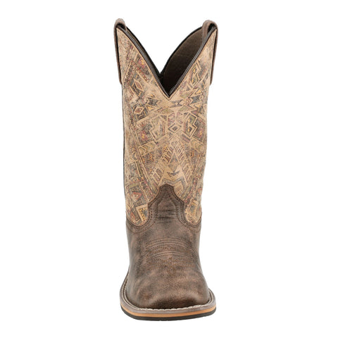 Smoky Mountain Boots Womens Oasis Vintage Chocolate/Tan Leather Cowboy Boots