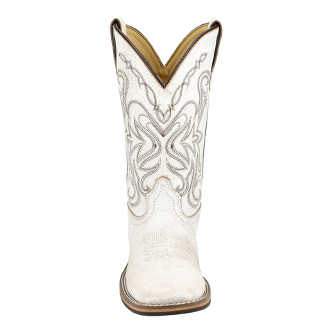 Smoky Mountain Boots Womens Georgia Antique White Leather Cowboy Boots 9.5 M