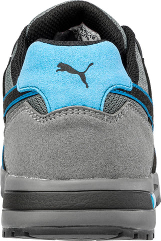 Puma Safety Mens Frontside Low Grey/Blue Mesh EH SR Work Shoes
