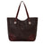 American West Womens Annies Secret Zip Chocolate Brown Leather Tote Bag