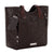 American West Womens Annies Secret Zip Chocolate Brown Leather Tote Bag