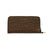 American West Womens Hand Tooled Dark Brown Leather Zip Around Wallet