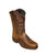 Abilene Boots Mens 11in Square Toe Stockman Brown Leather Cowboy Boots