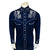 Rockmount Mens Guitar Boot and Hat Navy 100% Cotton L/S Shirt