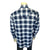 Rockmount Mens Shadow Plaid Western Blue/White 100% Cotton L/S Shirt