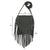 American West Womens Fringed Cowgirl Black Leather Crossbody Bag