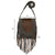 American West Womens Fringed Cowgirl 7in Brindle Hair-On Leather Crossbody Bag