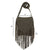 American West Womens Fringed Cowgirl 7in Chocolate Brown Leather Crossbody Bag