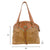 American West Womens Texas Rose 14in Natural Tan Leather Handbag Bag