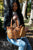 American West Womens Texas Rose 11.5in Natural Tan Leather Handbag Bag