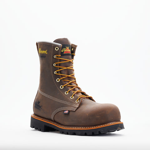 Thorogood Mens 8in American Legacy WP CT Crazy Horse Leather Work Boots