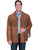 Scully Leather Mens Boar Suede Button Front Fringe Jacket Cinnamon