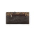 American West Womens Annies Secret Collection Chocolate Leather Trifold Wallet