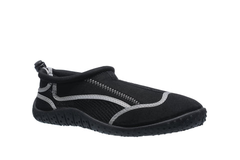 Tecs Mens Slip On Aquasock Black/Grey Water Shoes