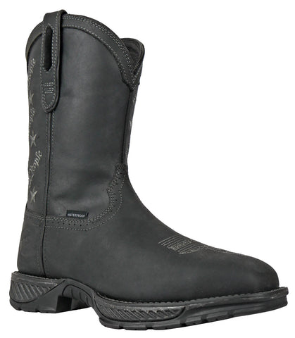 Hoss Boots Mens We The People CT WP Black Leather Work Boots